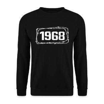 Vintage Made In 1968 - 56 Year Anniversary - Unisex Sweatshirt - black - Front - Alina (178cm) & Michal (187cm)