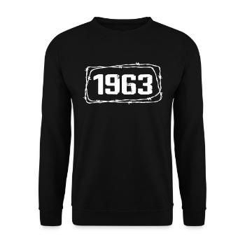 Vintage Made In 1963 - 61 Year Anniversary - Unisex Sweatshirt - black - Front - Alina (178cm) & Michal (187cm)