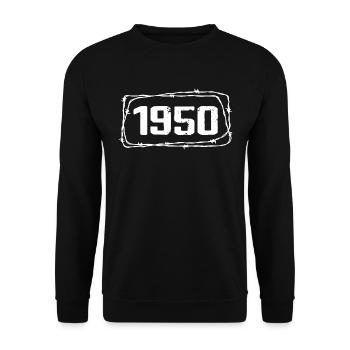 Vintage Made In 1950 - 74 Year Anniversary - Unisex Sweatshirt - black - Front - Alina (178cm) & Michal (187cm)