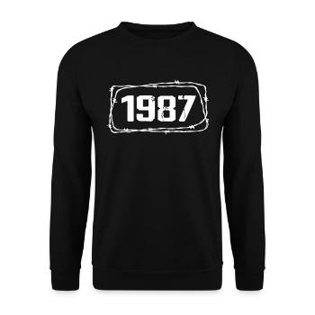 Vintage Made In 1987 - 37 Year Anniversary - Unisex Sweatshirt - black - Front - Alina (178cm) & Michal (187cm)