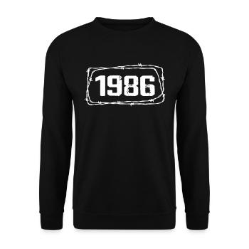 Vintage Made In 1986 - 38 Year Anniversary - Unisex Sweatshirt - black - Front - Alina (178cm) & Michal (187cm)