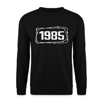 Vintage Made In 1985 - 39 Year Anniversary - Unisex Sweatshirt - black - Front - Alina (178cm) & Michal (187cm)