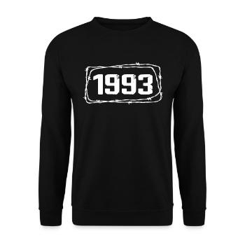 Vintage Made In 1993 - 31 Year Anniversary - Unisex Sweatshirt - black - Front - Alina (178cm) & Michal (187cm)