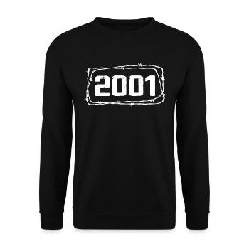 Vintage Made In 2001 - 23 Year Anniversary - Unisex Sweatshirt - black - Front - Alina (178cm) & Michal (187cm)