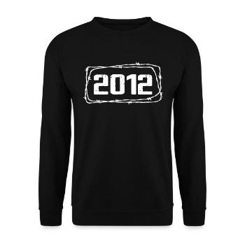 Vintage Fabriqué En 2012 - Anniversaire 12 ans - Sweat-shirt Unisexe - noir - Devant - Alina (178cm) & Michal (187cm)