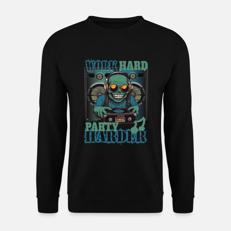 Work hard party harder - Unisex Sweatshirt - black