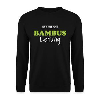 Bambusleitung Lustiger Gamer Spruch Gaming Zocker - Unisex Pullover - Schwarz - Vorne - Alina (178cm) & Michal (187cm)