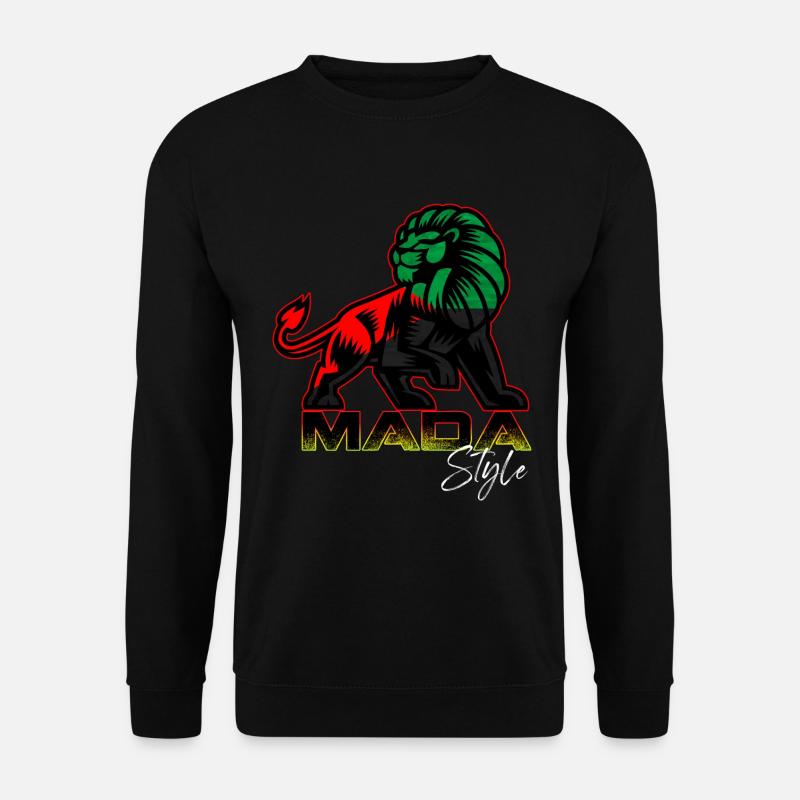 Hinweis Martinque Mada Style Lion - Unisex Pullover - Schwarz