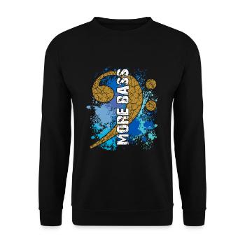 More Bass - Sweat-shirt Unisexe - noir - Devant - Alina (178cm) & Michal (187cm)