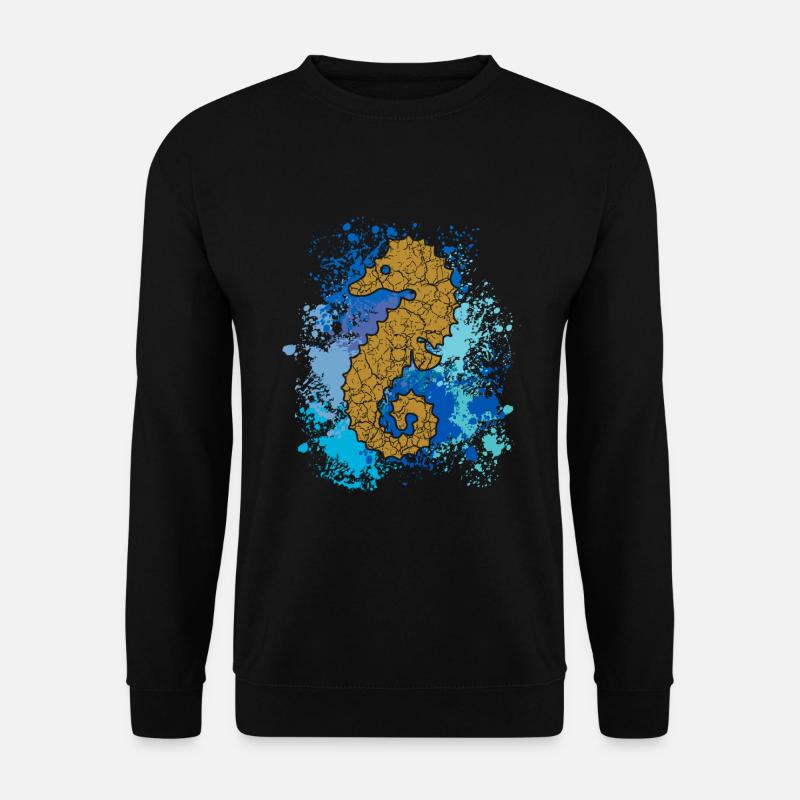 Seepferd | Seepferdchen | Hippocampus - Unisex Pullover - Schwarz