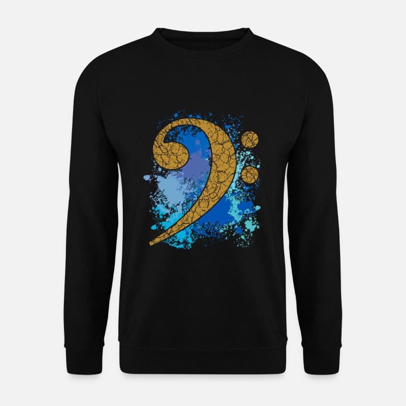 Bass - Bass Key - blaue Farbe - Unisex Pullover - Schwarz