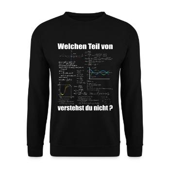 Lustiger Mathematik Spruch Mathematiker Geschenk - Unisex Pullover - Schwarz - Vorne - Alina (178cm) & Michal (187cm)