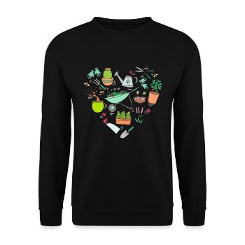 Jardinier jardinier - Sweat-shirt Unisexe - noir - Devant - Alina (178cm) & Michal (187cm)