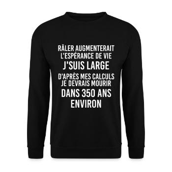 Pour Les Eternels Râleurs et Râleuse - Sweat-shirt Unisexe - noir - Devant - Alina (178cm) & Michal (187cm)