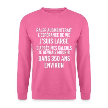 Pour Les Eternels Râleurs et Râleuse - Sweat-shirt Unisexe - rose - Devant