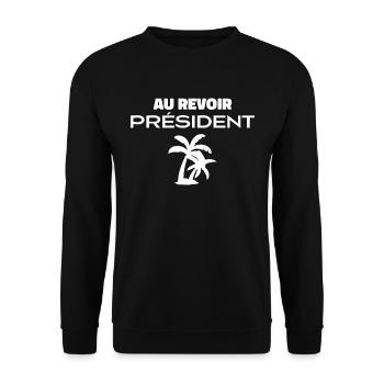 Au Revoir Président - Sweat-shirt Unisexe - noir - Devant - Alina (178cm) & Michal (187cm)