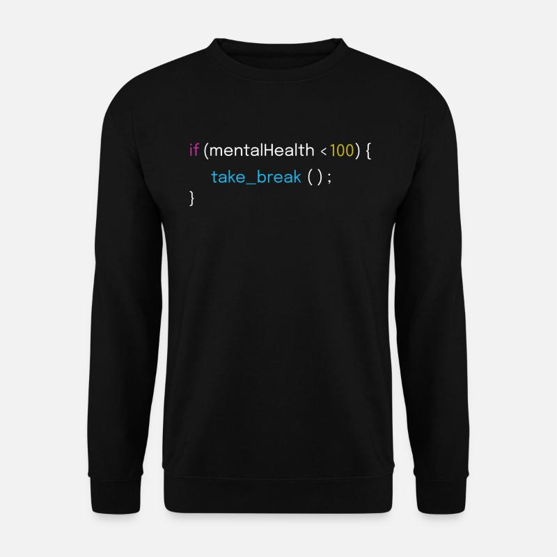 Psykisk helse og kodedesign - Genser unisex - svart