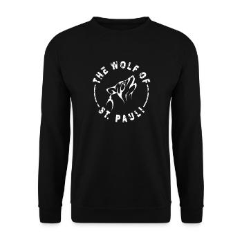St. Pauli Hamburg Wolf - Unisex Pullover - Schwarz - Vorne - Alina (178cm) & Michal (187cm)
