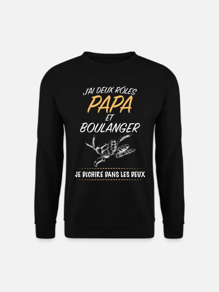 Bäckerei Bäckerei Bäcker Papa - Unisex Pullover - Schwarz