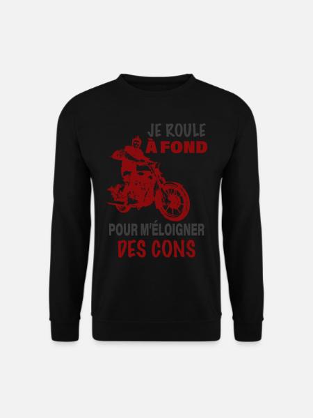 Motard et foule cadeau drole moto - Sweat-shirt Unisexe - noir