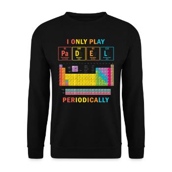 I only Play Padel Periodically Paddle Tennis - Unisex Sweatshirt - black - Front - Alina (178cm) & Michal (187cm)