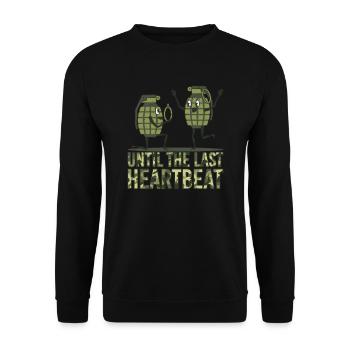 Garnet Wedding Ring Wedding Ring Fuse Application - Unisex Sweatshirt - black - Front - Alina (178cm) & Michal (187cm)