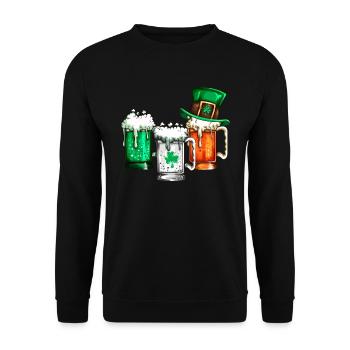 Irlande St Patrick’s Day Amateurs de bière Buveurs de bière - Sweat-shirt Unisexe - noir - Devant - Alina (178cm) & Michal (187cm)