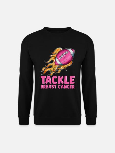 Burstkrebs Tumor Football Bewusstseinsbildung - Unisex Pullover - Schwarz