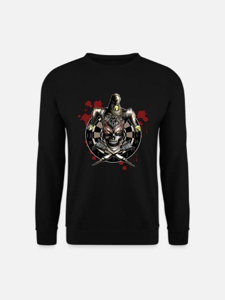 Dartboard Skeleton Flames Darts Player Cadeau - Sweat-shirt Unisexe - noir