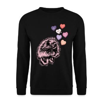 Baumstachler mit Herz - Unisex Pullover - Schwarz - Vorne - Alina (178cm) & Michal (187cm)