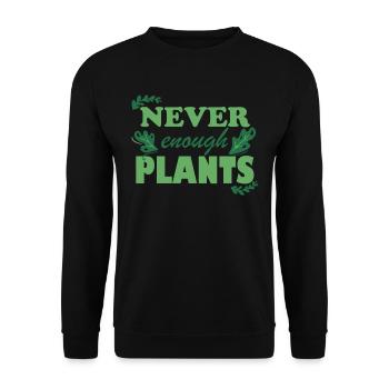 JAMAIS ASSEZ PLANTES - Plantes d’intérieur - Sweat-shirt Unisexe - noir - Devant - Alina (178cm) & Michal (187cm)