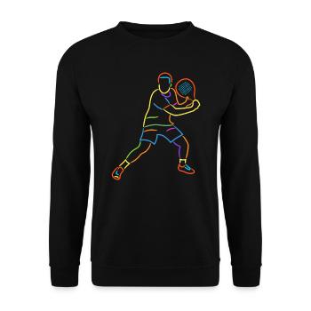 Padel tennis player colorful Padel tennis padel - Unisex Sweatshirt - black - Front - Alina (178cm) & Michal (187cm)