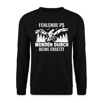 Radfahrer Radsport Fahrrad - Unisex Pullover - Schwarz - Vorne - Alina (178cm) & Michal (187cm)