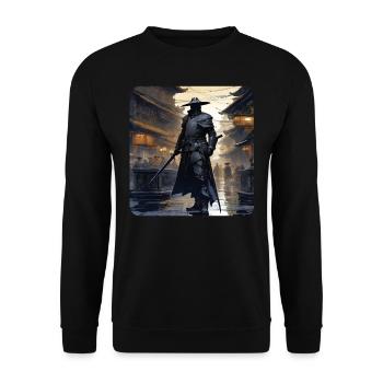 Proud Samurai Warrior Japan Asia Kendo Ninja - Unisex Sweatshirt - black - Front - Alina (178cm) & Michal (187cm)