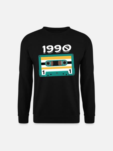 Jahrgang 1990 Jubiläum 1990 Kassette - Unisex Pullover - Schwarz