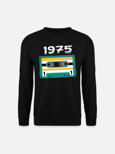 Kassette 1975 Jahrgang Jubiläum 1975 - Unisex Pullover - Schwarz