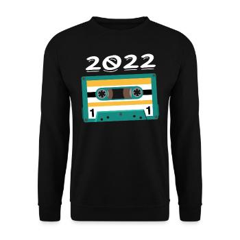 Cassette 2022 Vintage Anniversaire 2022 - Sweat-shirt Unisexe - noir - Devant - Alina (178cm) & Michal (187cm)