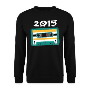 Cassette 2015 Vintage Anniversary 2015 - Unisex Sweatshirt - black - Front - Alina (178cm) & Michal (187cm)