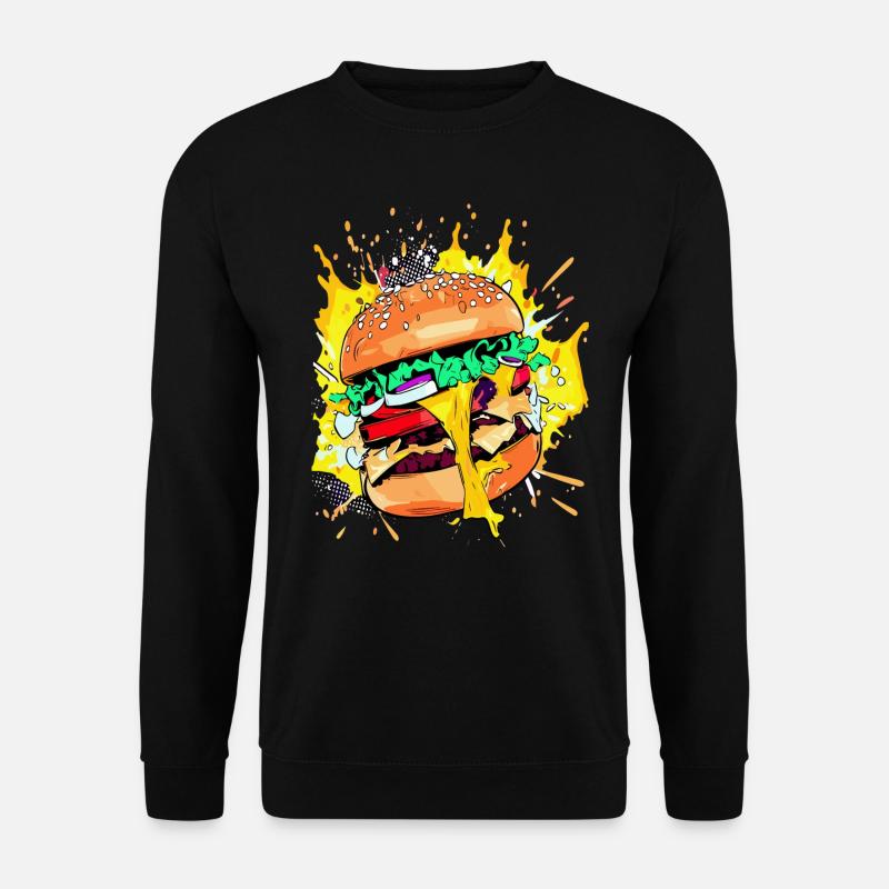 Extra Cheese Burger Cheeseburge - Unisex Sweatshirt - black