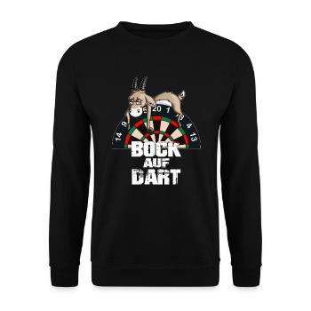 Jeu de fléchettes Jeu de fléchettes Bock sur Joueur de fléchettes - Sweat-shirt Unisexe - noir - Devant - Alina (178cm) & Michal (187cm)