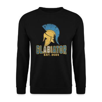 Abitur 24 - Gladiator - Unisex Pullover - Schwarz - Vorne - Alina (178cm) & Michal (187cm)