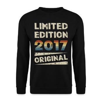 Édition Limitée Fête d’Anniversaire Millésime 2017 - Sweat-shirt Unisexe - noir - Devant - Alina (178cm) & Michal (187cm)