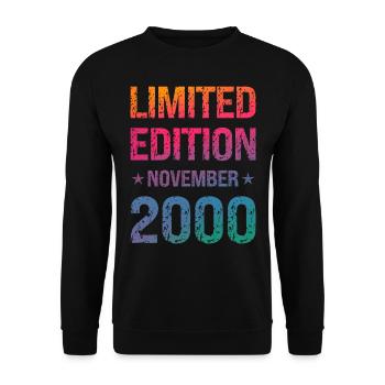 Limited Edition Birthday Party Vintage 2000 - Unisex Sweatshirt - black - Front - Alina (178cm) & Michal (187cm)