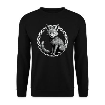 Renard avec nœud celtique 01 - Sweat-shirt Unisexe - noir - Devant - Alina (178cm) & Michal (187cm)