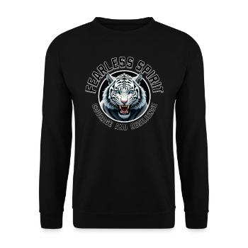 FEARLESS SPIRIT - Unisex Sweatshirt - black - Front - Alina (178cm) & Michal (187cm)