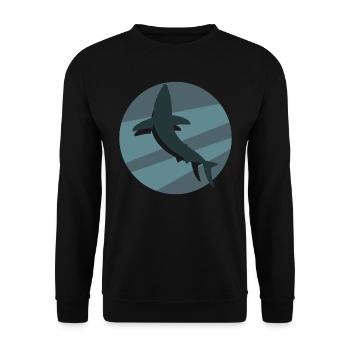 Shark - Unisex Pullover - Schwarz - Vorne - Alina (178cm) & Michal (187cm)