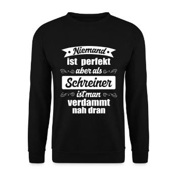Schreiner Tischler - Unisex Pullover - Schwarz - Vorne - Alina (178cm) & Michal (187cm)