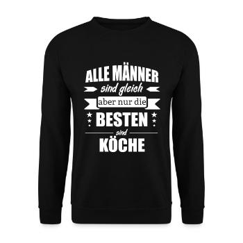 Koch Köche - Unisex Pullover - Schwarz - Vorne - Alina (178cm) & Michal (187cm)