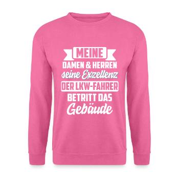 Lkw-Fahrer - Unisex Pullover - Pink - Vorne