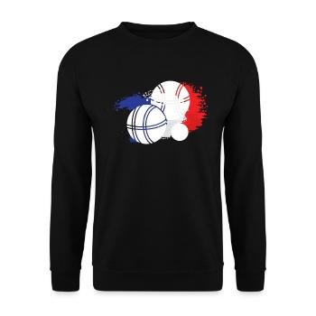 Pétanque - Unisex Pullover - Schwarz - Vorne - Alina (178cm) & Michal (187cm)